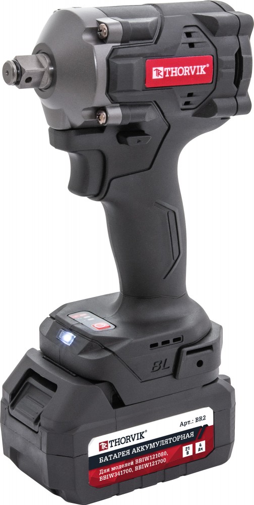 BBIW12620 Гайковерт ударный аккумуляторный бесщёточный 1/2"DR, 21В, 620 Нм THORVIK BBIW12620