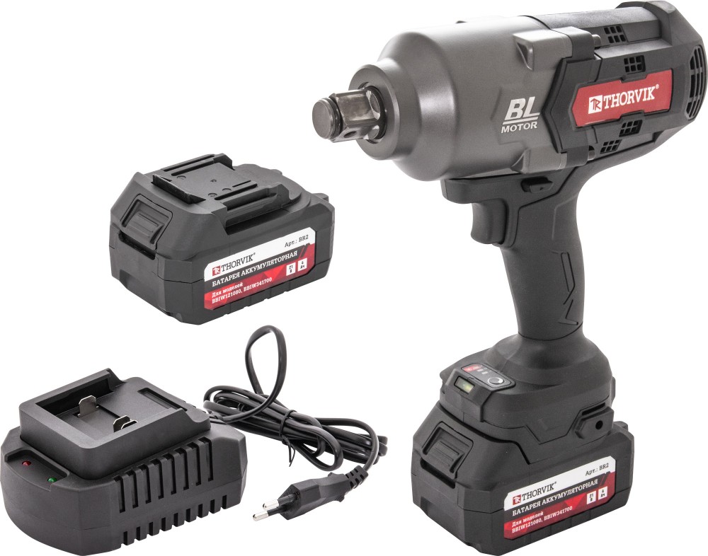 BBIW341700 Гайковерт ударный аккумуляторный бесщёточный 3/4"DR, 21В, 1700 Нм THORVIK BBIW341700