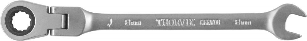 CFRW08 Ключ гаечный комбинированный трещоточный карданный, 8 мм THORVIK CFRW08