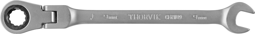 CFRW09 Ключ гаечный комбинированный трещоточный карданный, 9 мм THORVIK CFRW09