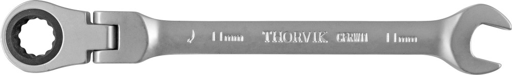 CFRW11 Ключ гаечный комбинированный трещоточный карданный, 11 мм THORVIK CFRW11