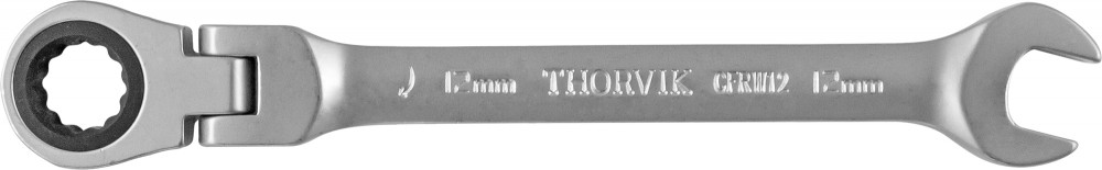CFRW12 Ключ гаечный комбинированный трещоточный карданный, 12 мм THORVIK CFRW12