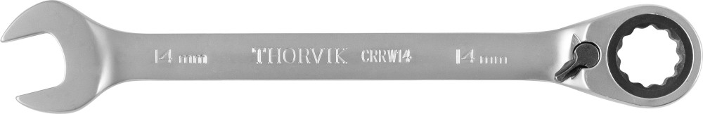 CRRW14 Ключ гаечный комбинированный трещоточный с реверсом, 14 мм THORVIK CRRW14