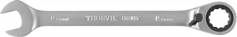 CRRW15 Ключ гаечный комбинированный трещоточный с реверсом, 15 мм THORVIK CRRW15
