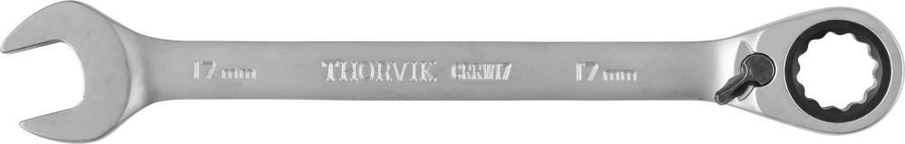 CRRW17 Ключ гаечный комбинированный трещоточный с реверсом, 17 мм THORVIK CRRW17