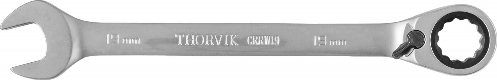 CRRW19 Ключ гаечный комбинированный трещоточный с реверсом, 19 мм THORVIK CRRW19