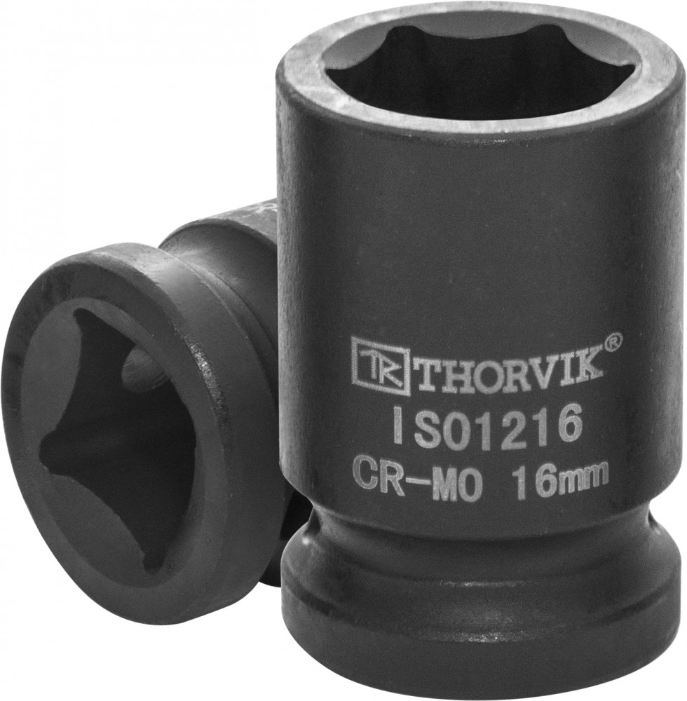 IS01216 Головка торцевая ударная 1/2"DR, 16 мм THORVIK IS01216