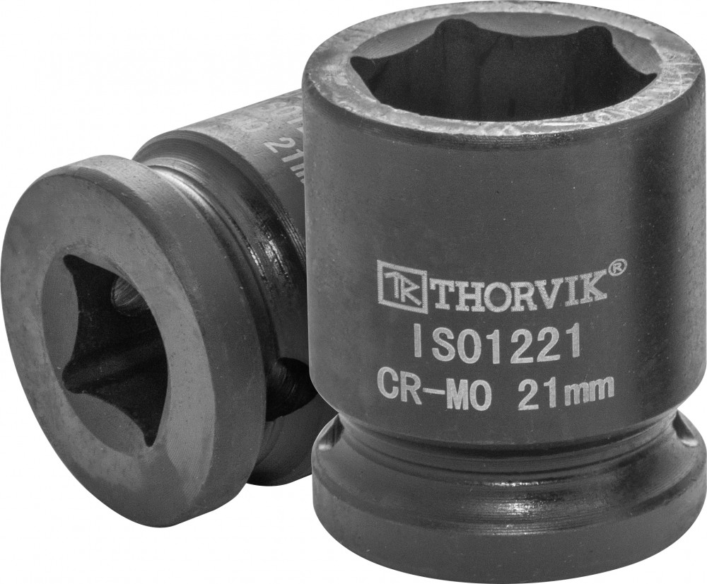 IS01221 Головка торцевая ударная 1/2"DR, 21 мм THORVIK IS01221