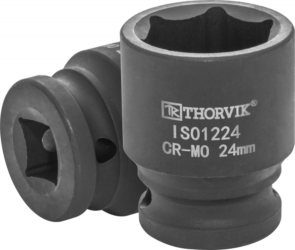 IS01224 Головка торцевая ударная 1/2"DR, 24 мм THORVIK IS01224