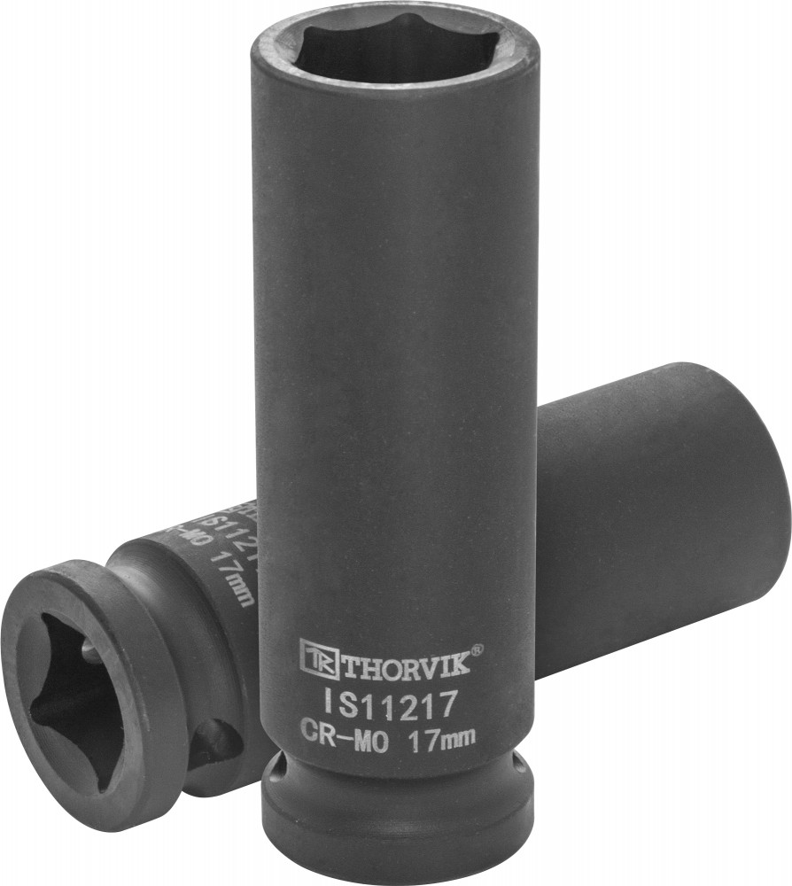 IS11217 Головка торцевая ударная глубокая 1/2"DR, 17 мм THORVIK IS11217