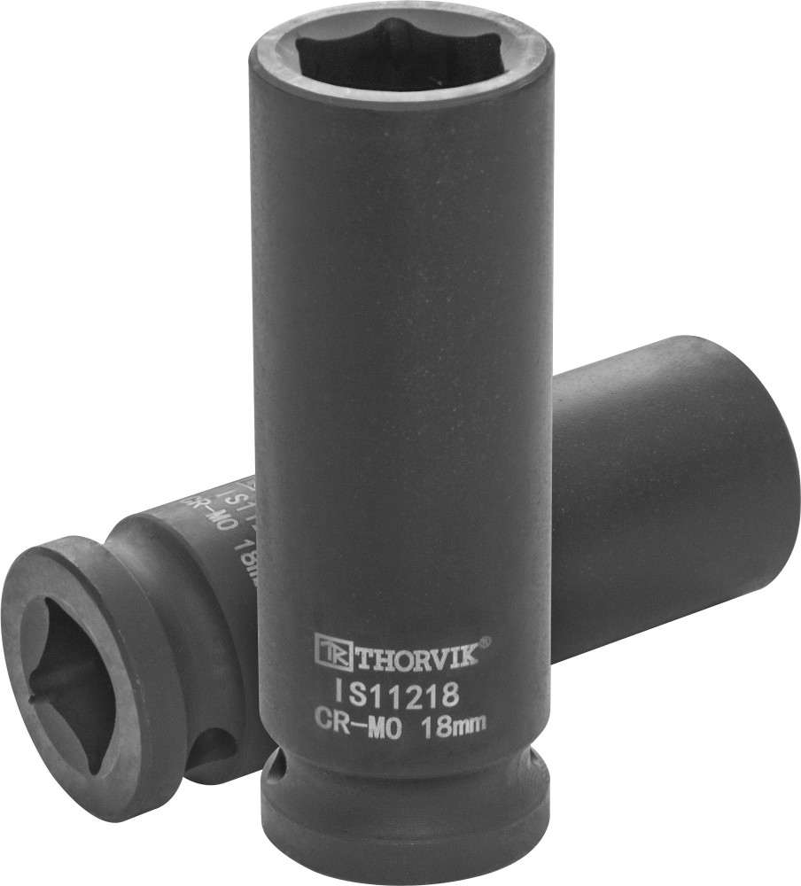 IS11218 Головка торцевая ударная глубокая 1/2"DR, 18 мм THORVIK IS11218