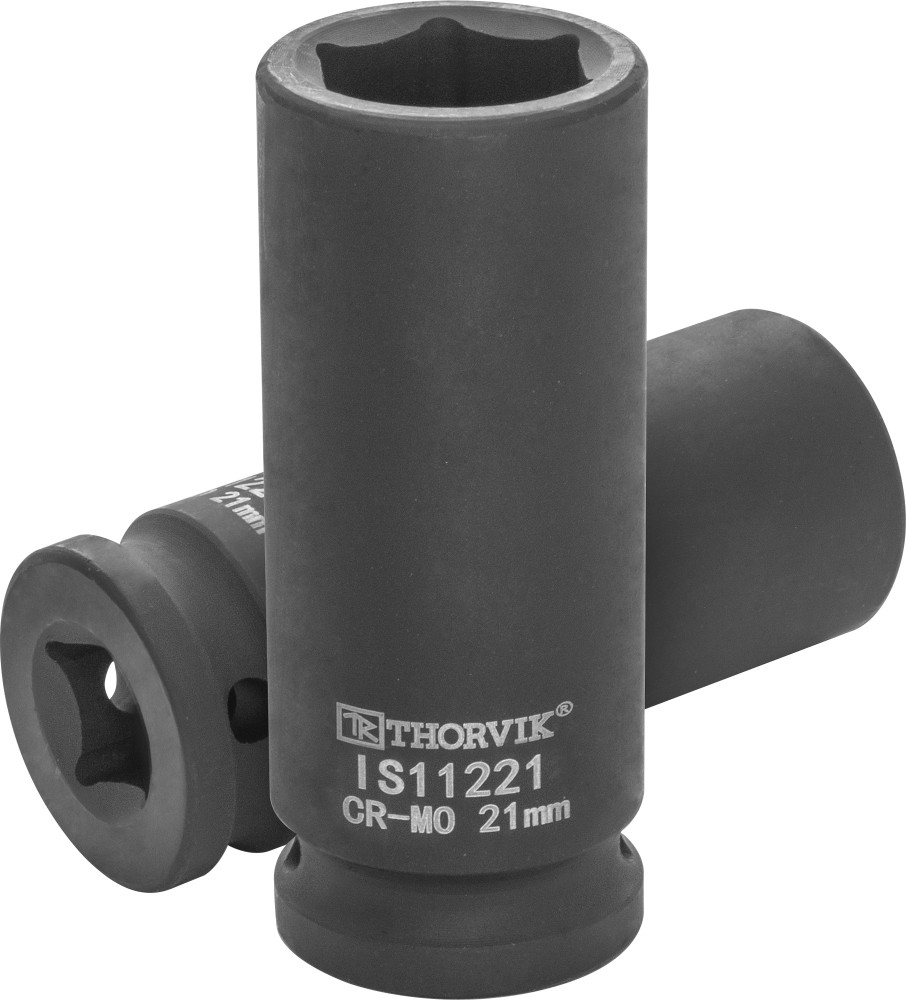 IS11221 Головка торцевая ударная глубокая 1/2"DR, 21 мм THORVIK IS11221