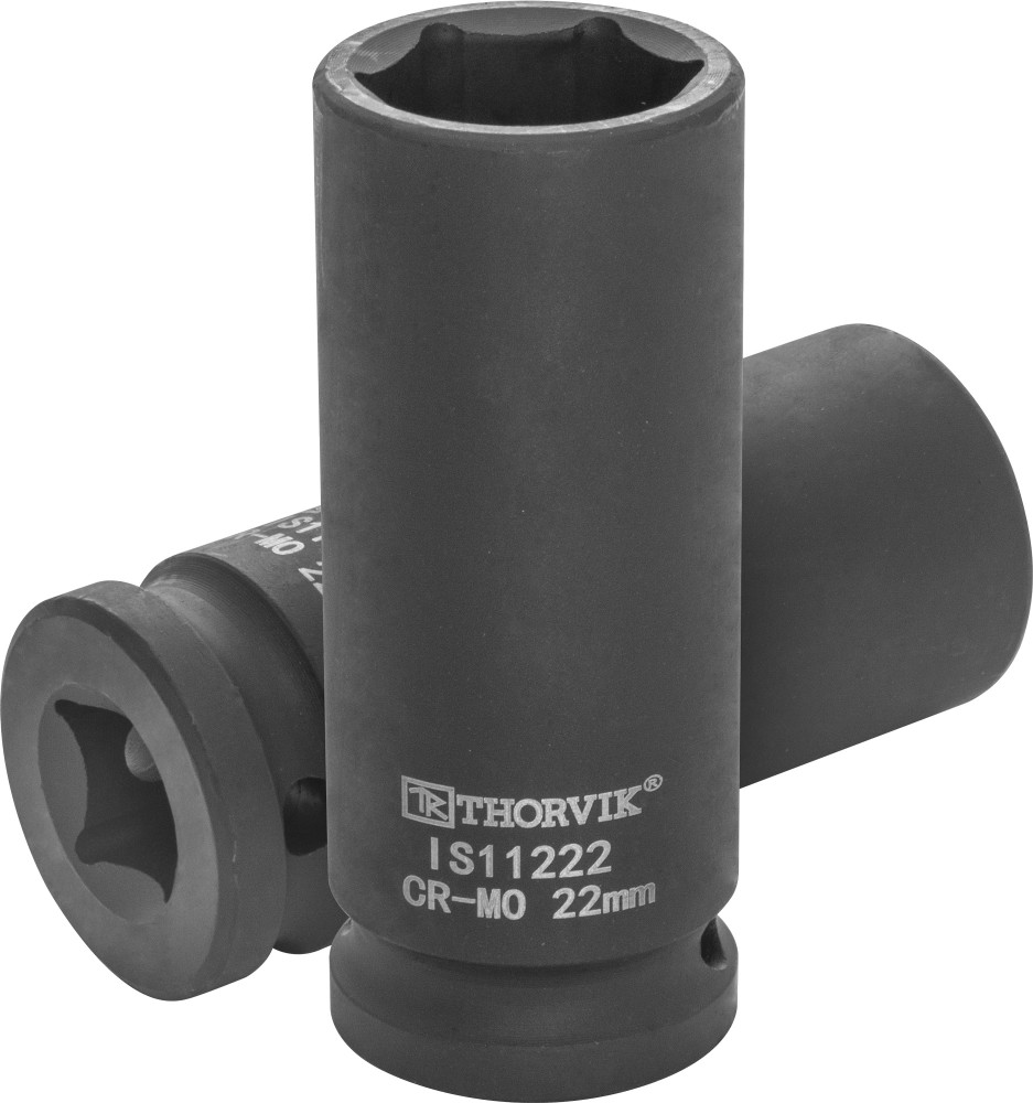 IS11222 Головка торцевая ударная глубокая 1/2"DR, 22 мм THORVIK IS11222