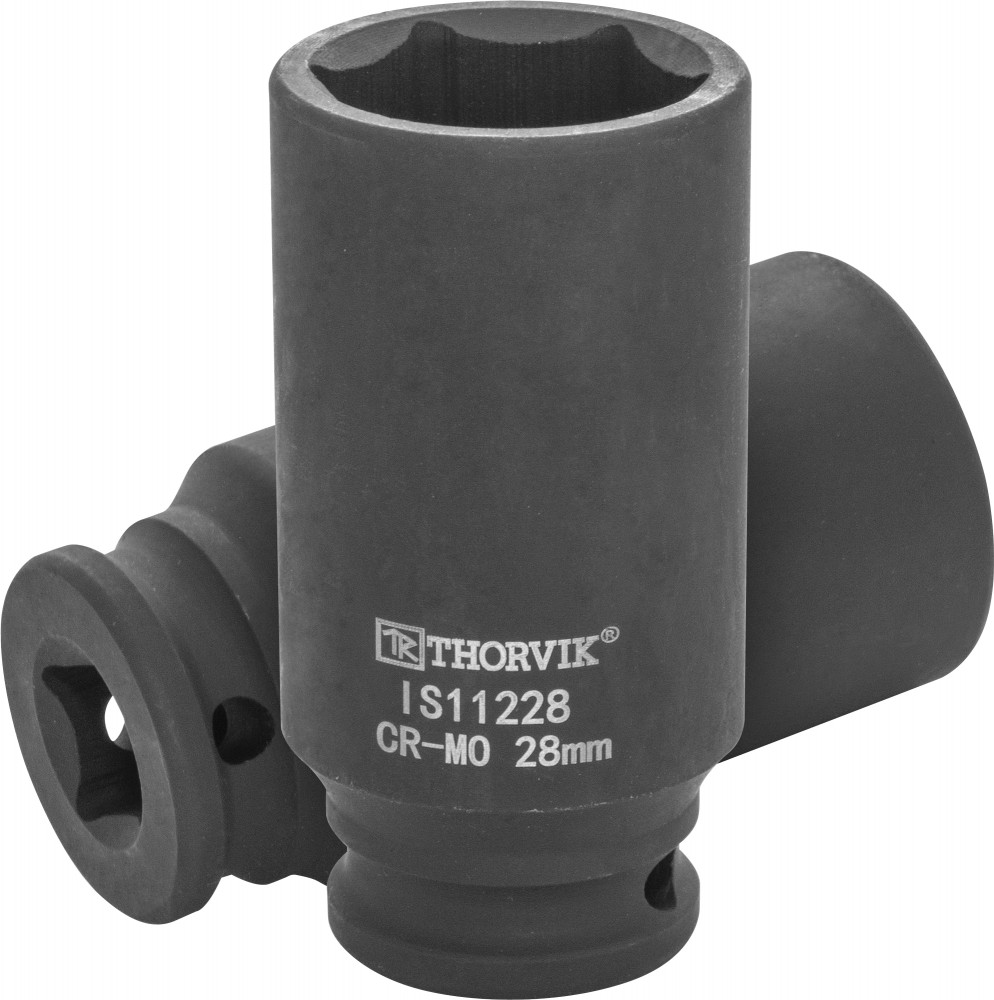 IS11228 Головка торцевая ударная глубокая 1/2"DR, 28 мм THORVIK IS11228