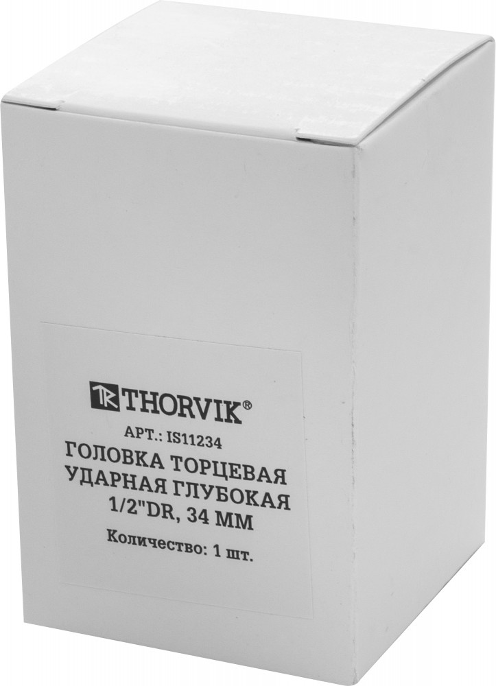 IS11234 Головка торцевая ударная глубокая 1/2"DR, 34 мм THORVIK IS11234