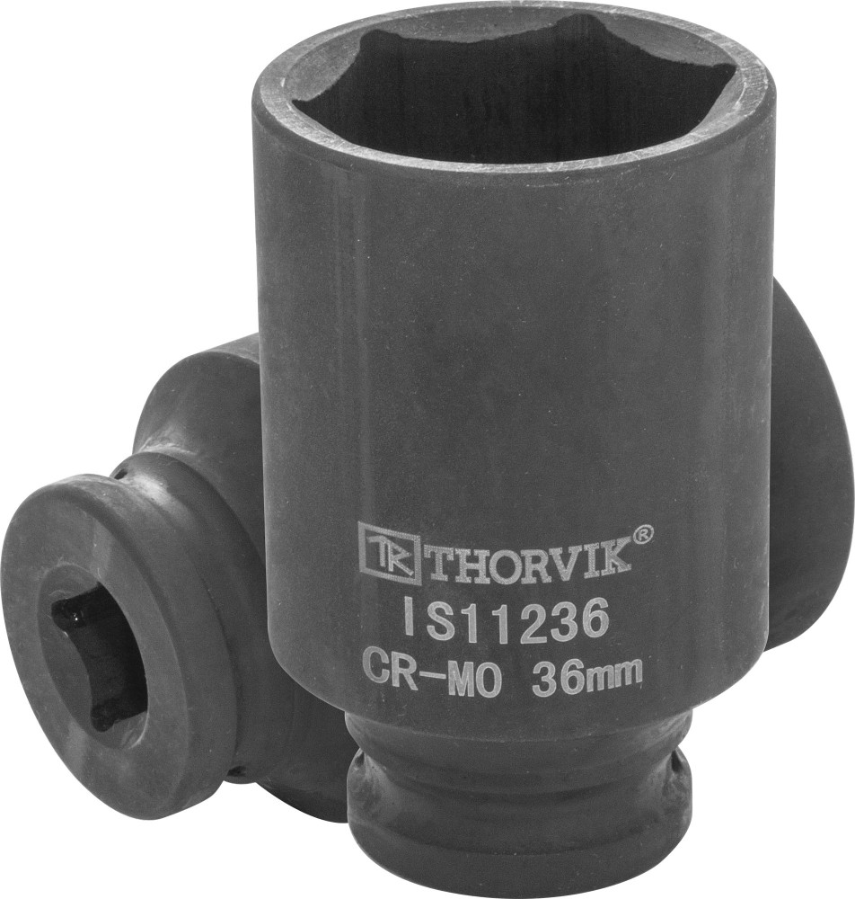 IS11236 Головка торцевая ударная глубокая 1/2"DR, 36 мм THORVIK IS11236