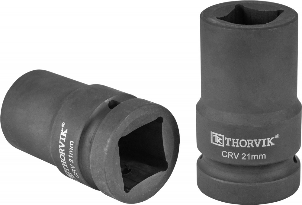 LSWS00121 Головка торцевая 4-х гранная для ручного гайковерта 1"DR, 21 мм THORVIK LSWS00121