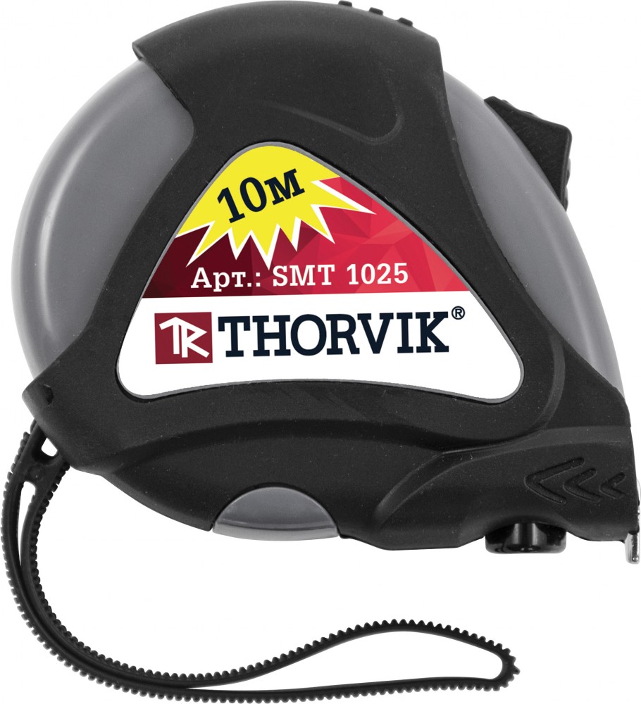 SMT1025 Рулетка в обрезиненном корпусе, 10 м THORVIK SMT1025