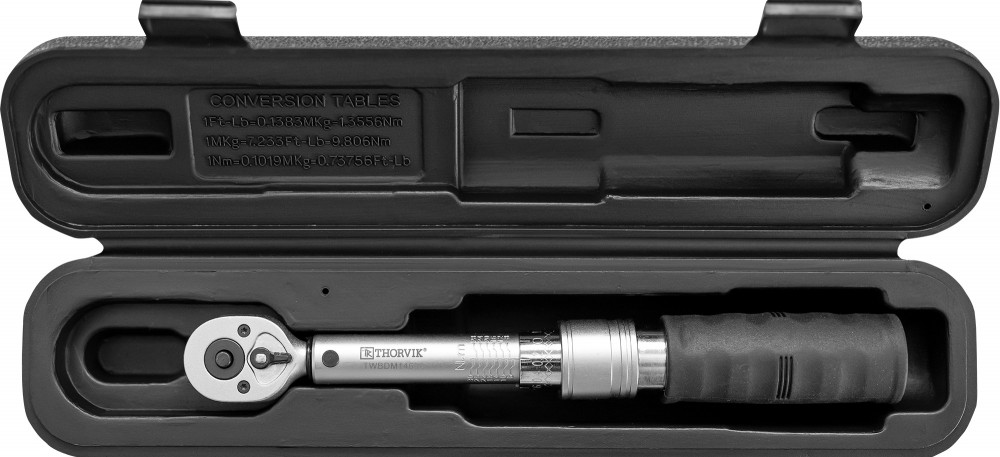 TWBDM14630 Ключ динамометрический двусторонний 1/4"DR, 6-30 Нм THORVIK TWBDM14630