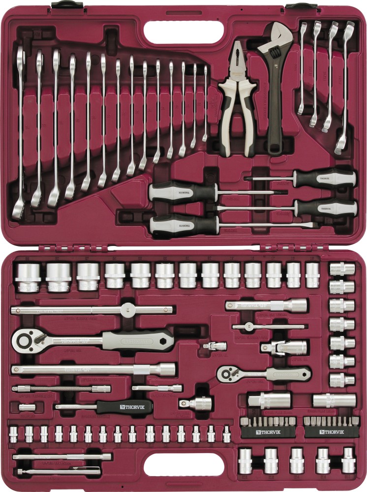 UTS0101 Набор инструмента универсальный 1/4", 1/2"DR, 101 предмет THORVIK UTS0101