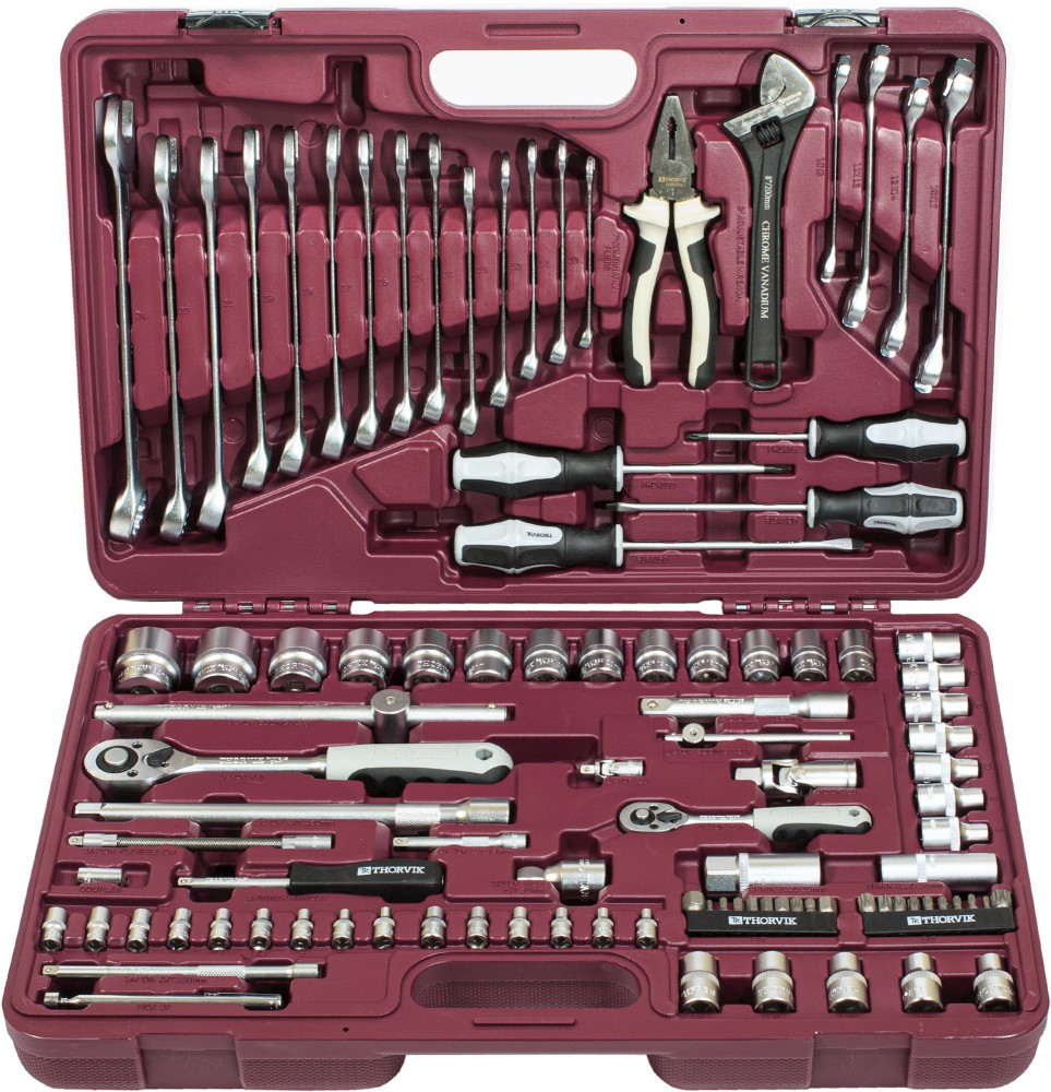 UTS0101 Набор инструмента универсальный 1/4", 1/2"DR, 101 предмет THORVIK UTS0101